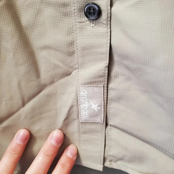 ARAMARK | Vestis FlexFit Short Sleeve Work Shirt in Tan sz XL - Picture 5 of 10